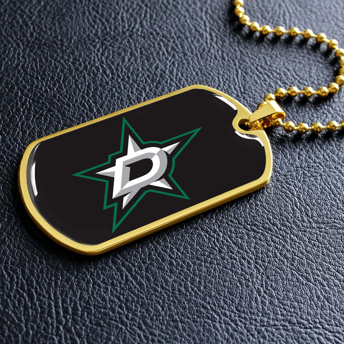 Ice Hockey - HKD023 - Dallas Stars Sports - Ice Hockey Dog Tag - Military Ball Chain - Luxury Dog Tag