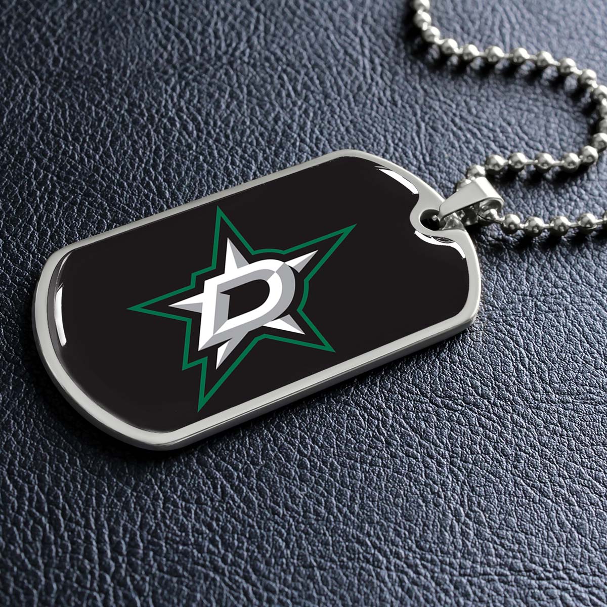 Ice Hockey - HKD023 - Dallas Stars Sports - Ice Hockey Dog Tag - Military Ball Chain - Luxury Dog Tag