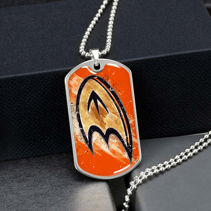 Ice Hockey - HKD025 - Anaheim Ducks Sports - Ice Hockey Dog Tag - Military Ball Chain - Luxury Dog Tag
