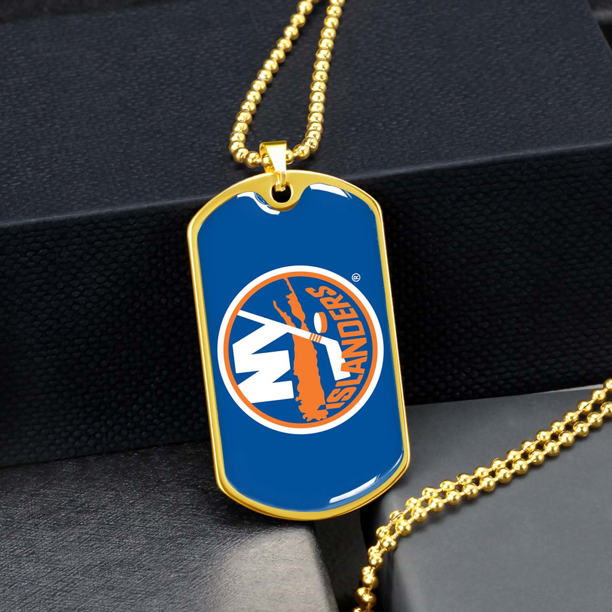 Ice Hockey - HKD026 - New York Islanders Sports - Ice Hockey Dog Tag - Military Ball Chain - Luxury Dog Tag