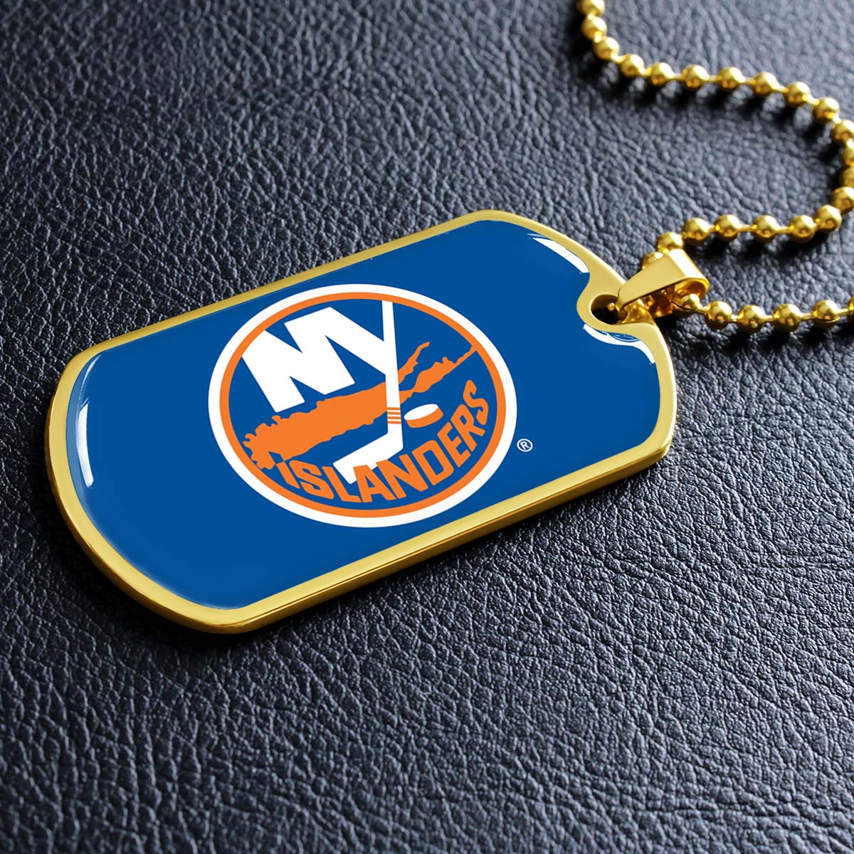 Ice Hockey - HKD026 - New York Islanders Sports - Ice Hockey Dog Tag - Military Ball Chain - Luxury Dog Tag