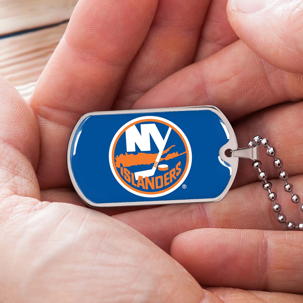 Ice Hockey - HKD026 - New York Islanders Sports - Ice Hockey Dog Tag - Military Ball Chain - Luxury Dog Tag
