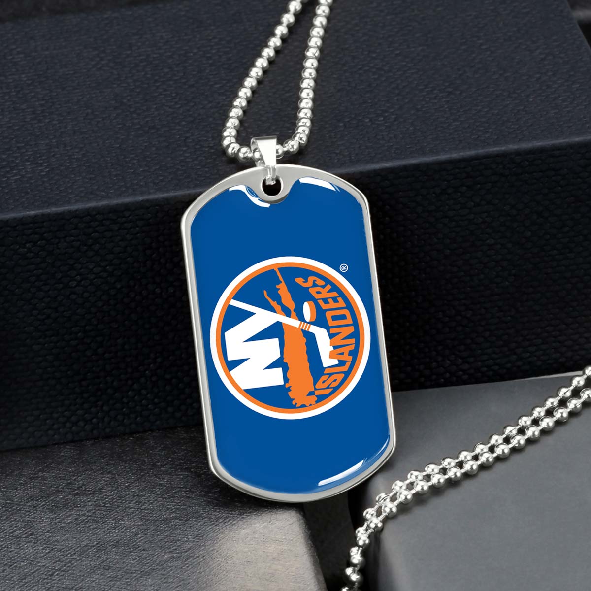Ice Hockey - HKD026 - New York Islanders Sports - Ice Hockey Dog Tag - Military Ball Chain - Luxury Dog Tag