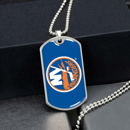 Ice Hockey - HKD026 - New York Islanders Sports - Ice Hockey Dog Tag - Military Ball Chain - Luxury Dog Tag