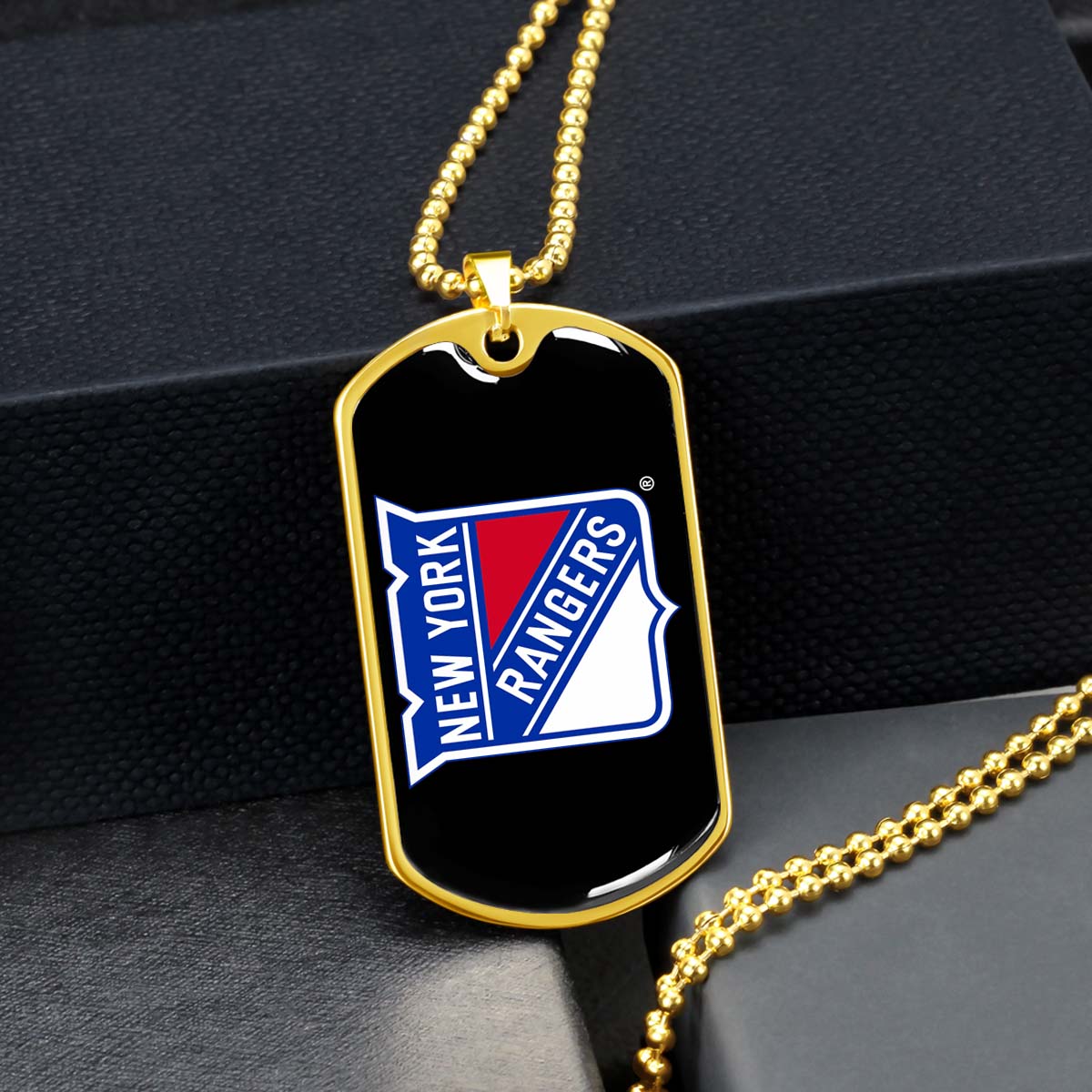 Ice Hockey - HKD027 - New York Rangers Sports - Ice Hockey Dog Tag - Military Ball Chain - Luxury Dog Tag