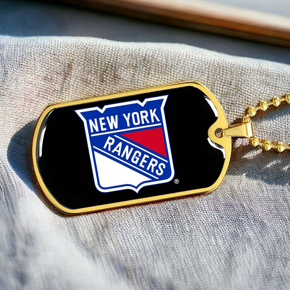 Ice Hockey - HKD027 - New York Rangers Sports - Ice Hockey Dog Tag - Military Ball Chain - Luxury Dog Tag