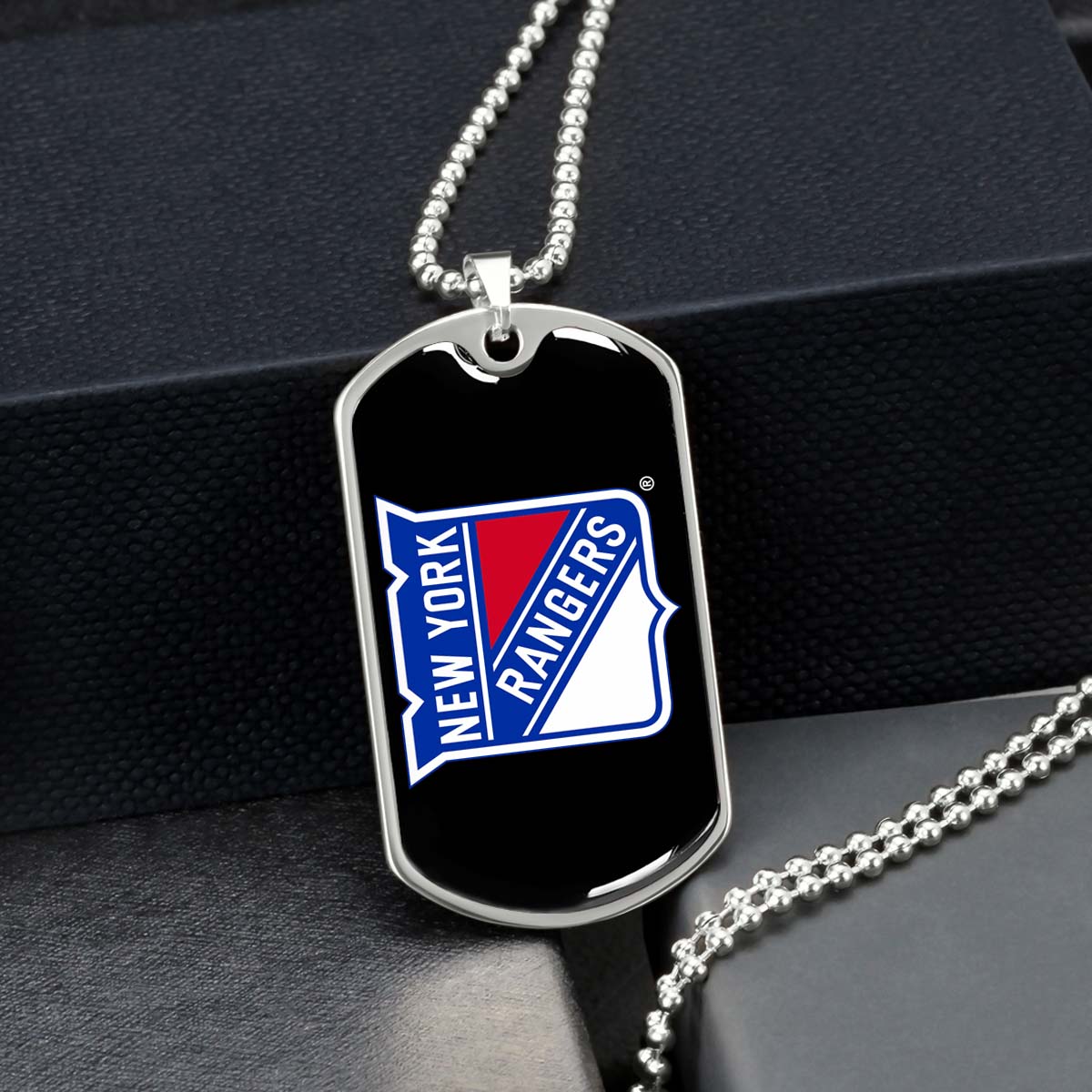 Ice Hockey - HKD027 - New York Rangers Sports - Ice Hockey Dog Tag - Military Ball Chain - Luxury Dog Tag