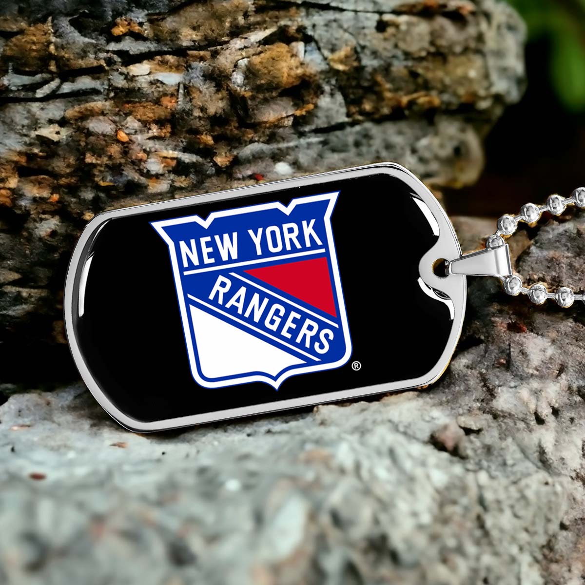 Ice Hockey - HKD027 - New York Rangers Sports - Ice Hockey Dog Tag - Military Ball Chain - Luxury Dog Tag