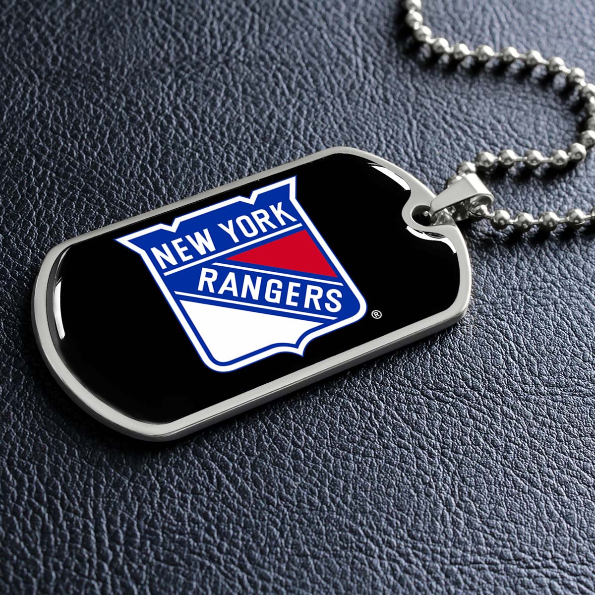 Ice Hockey - HKD027 - New York Rangers Sports - Ice Hockey Dog Tag - Military Ball Chain - Luxury Dog Tag