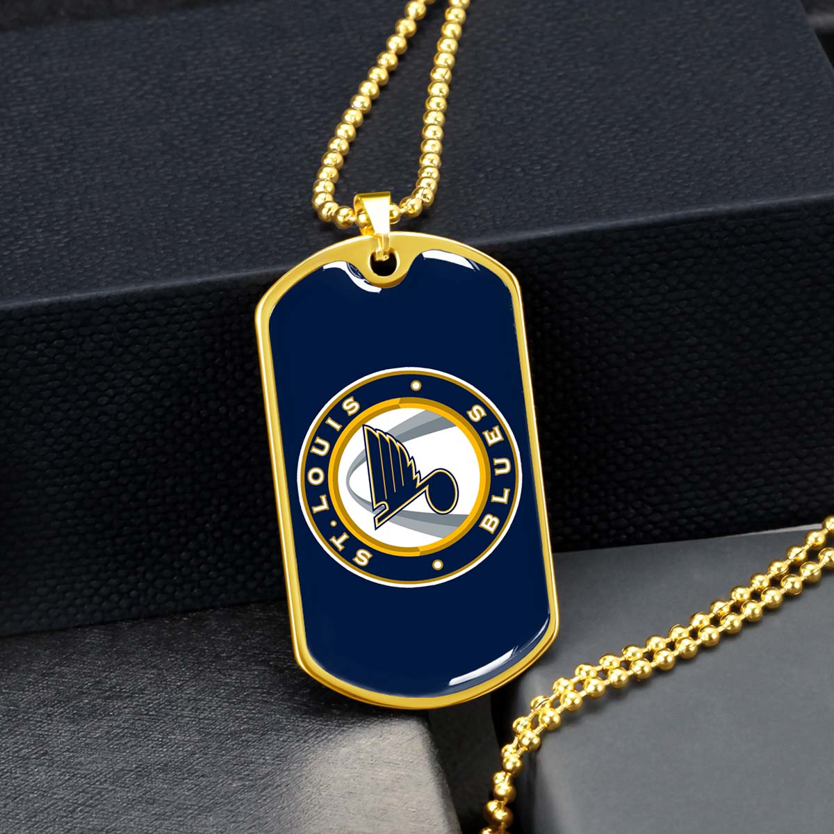 Ice Hockey - HKD028 - St. Louis Blues Sports - Ice Hockey Dog Tag - Military Ball Chain - Luxury Dog Tag
