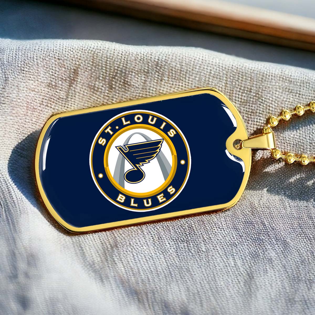 Ice Hockey - HKD028 - St. Louis Blues Sports - Ice Hockey Dog Tag - Military Ball Chain - Luxury Dog Tag