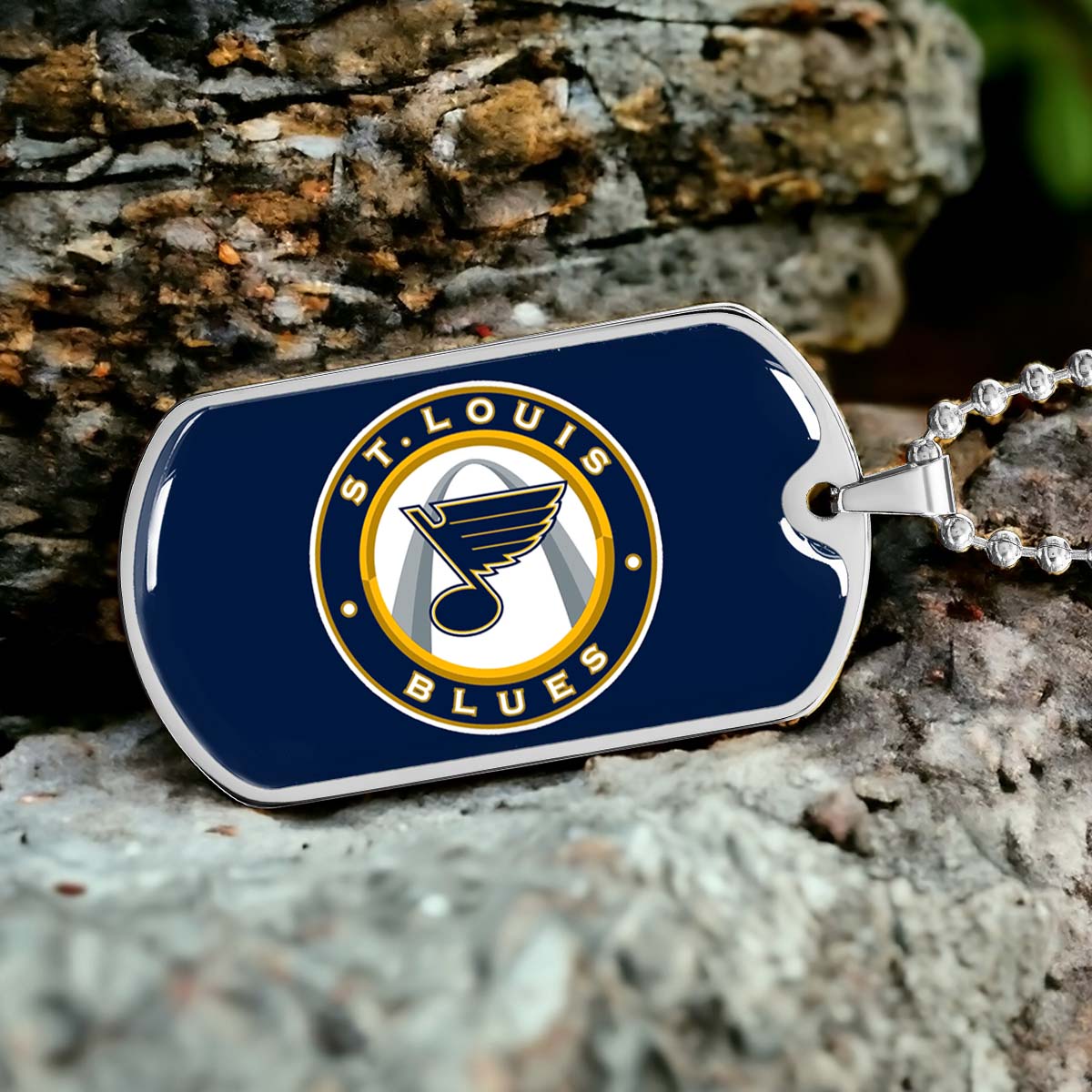 Ice Hockey - HKD028 - St. Louis Blues Sports - Ice Hockey Dog Tag - Military Ball Chain - Luxury Dog Tag