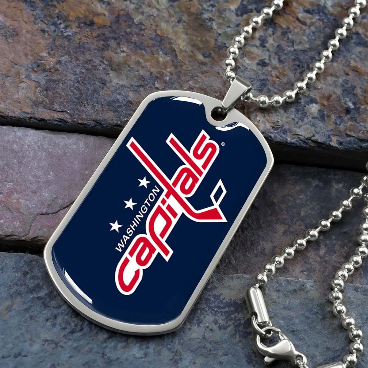 Ice Hockey - HKD029 - Washington Capitals Sports - Ice Hockey Dog Tag - Military Ball Chain - Luxury Dog Tag