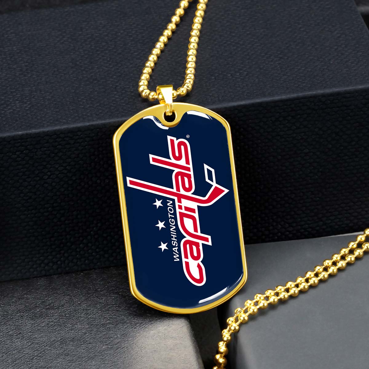 Ice Hockey - HKD029 - Washington Capitals Sports - Ice Hockey Dog Tag - Military Ball Chain - Luxury Dog Tag
