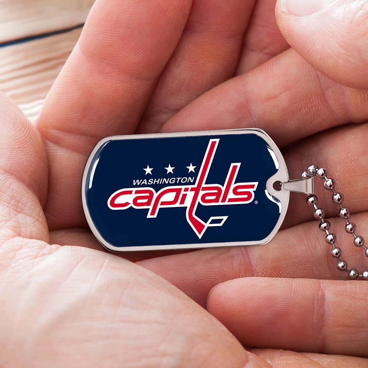 Ice Hockey - HKD029 - Washington Capitals Sports - Ice Hockey Dog Tag - Military Ball Chain - Luxury Dog Tag