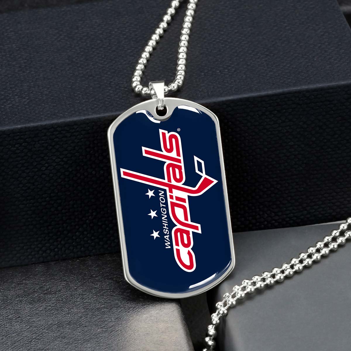 Ice Hockey - HKD029 - Washington Capitals Sports - Ice Hockey Dog Tag - Military Ball Chain - Luxury Dog Tag