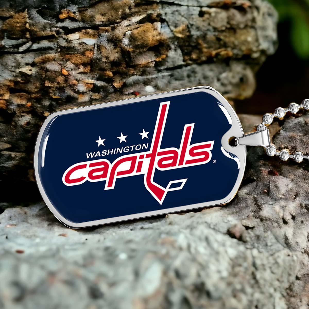 Ice Hockey - HKD029 - Washington Capitals Sports - Ice Hockey Dog Tag - Military Ball Chain - Luxury Dog Tag