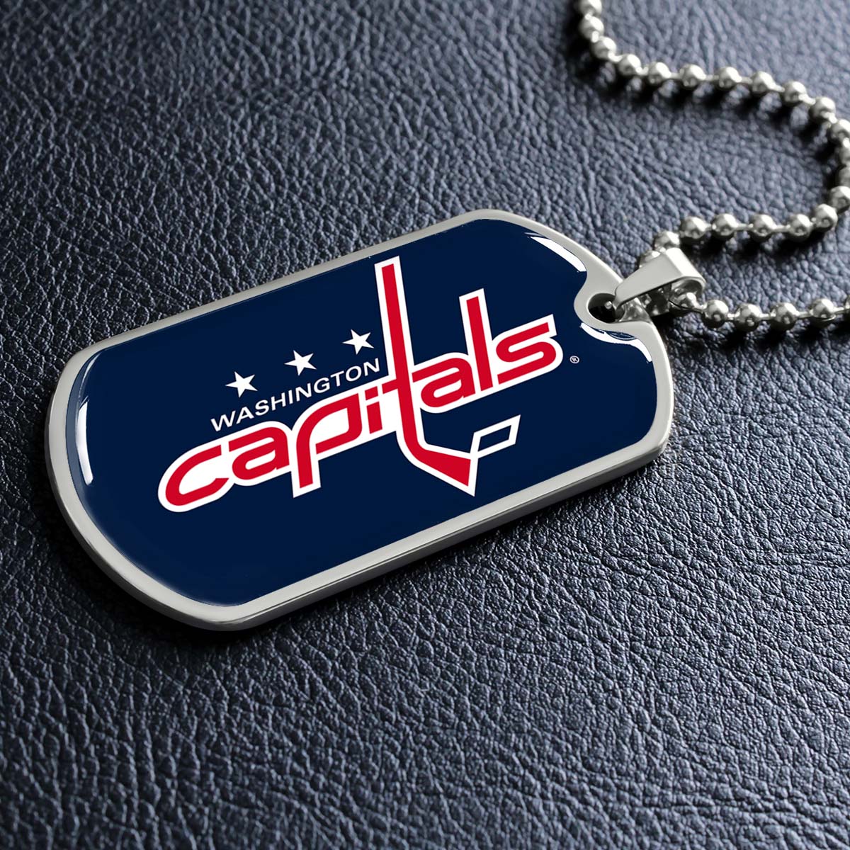 Ice Hockey - HKD029 - Washington Capitals Sports - Ice Hockey Dog Tag - Military Ball Chain - Luxury Dog Tag
