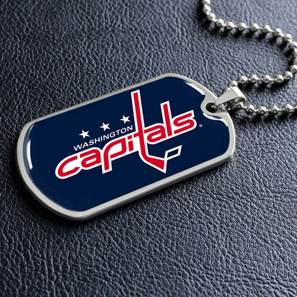 Ice Hockey - HKD029 - Washington Capitals Sports - Ice Hockey Dog Tag - Military Ball Chain - Luxury Dog Tag