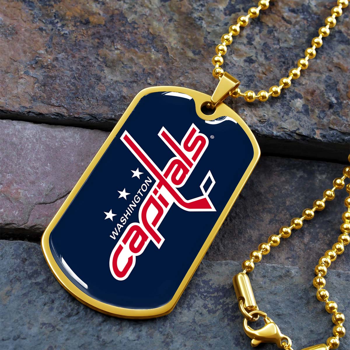 Ice Hockey - HKD029 - Washington Capitals Sports - Ice Hockey Dog Tag - Military Ball Chain - Luxury Dog Tag
