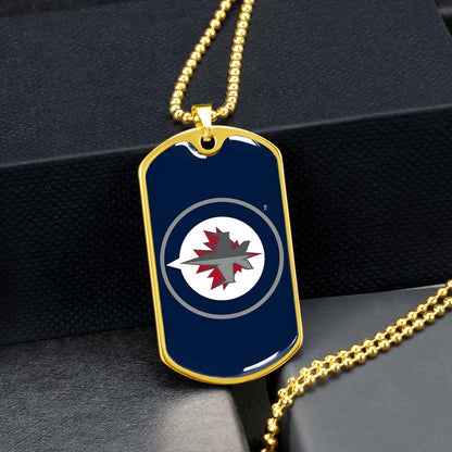 Ice Hockey - HKD030 - Winnipeg Jets Sports - Ice Hockey Dog Tag - Military Ball Chain - Luxury Dog Tag