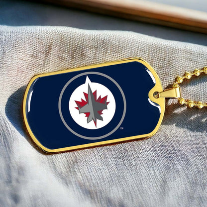 Ice Hockey - HKD030 - Winnipeg Jets Sports - Ice Hockey Dog Tag - Military Ball Chain - Luxury Dog Tag
