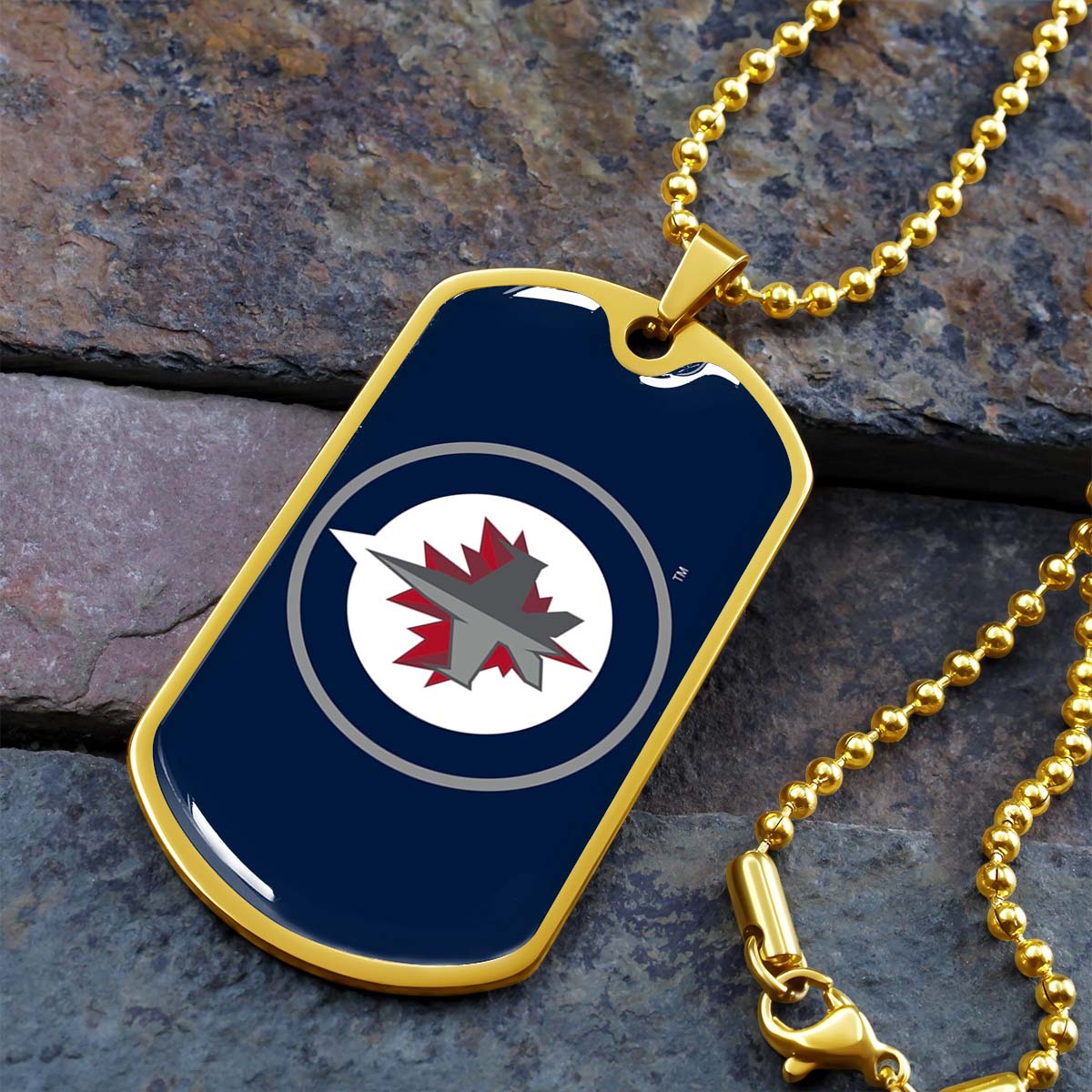 Ice Hockey - HKD030 - Winnipeg Jets Sports - Ice Hockey Dog Tag - Military Ball Chain - Luxury Dog Tag