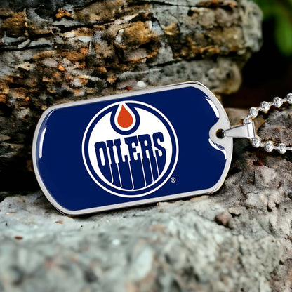 Ice Hockey - HKD031 - Bold Hockey Excellence - Ice Hockey Dog Tag - Military Ball Chain - Luxury Dog Tag