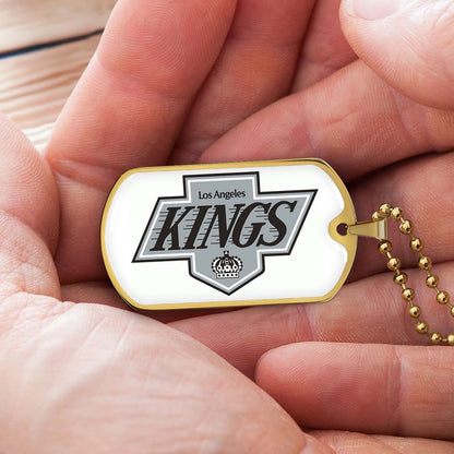 Ice Hockey - HKD032 - Los Angeles Kings - Ice Hockey Dog Tag - Military Ball Chain - Luxury Dog Tag
