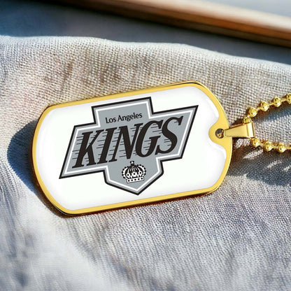 Ice Hockey - HKD032 - Los Angeles Kings - Ice Hockey Dog Tag - Military Ball Chain - Luxury Dog Tag