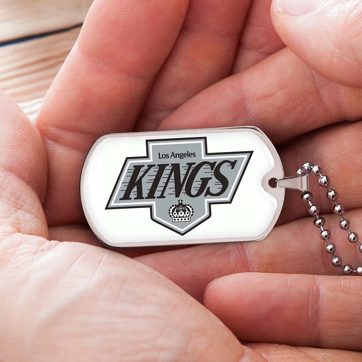 Ice Hockey - HKD032 - Los Angeles Kings - Ice Hockey Dog Tag - Military Ball Chain - Luxury Dog Tag