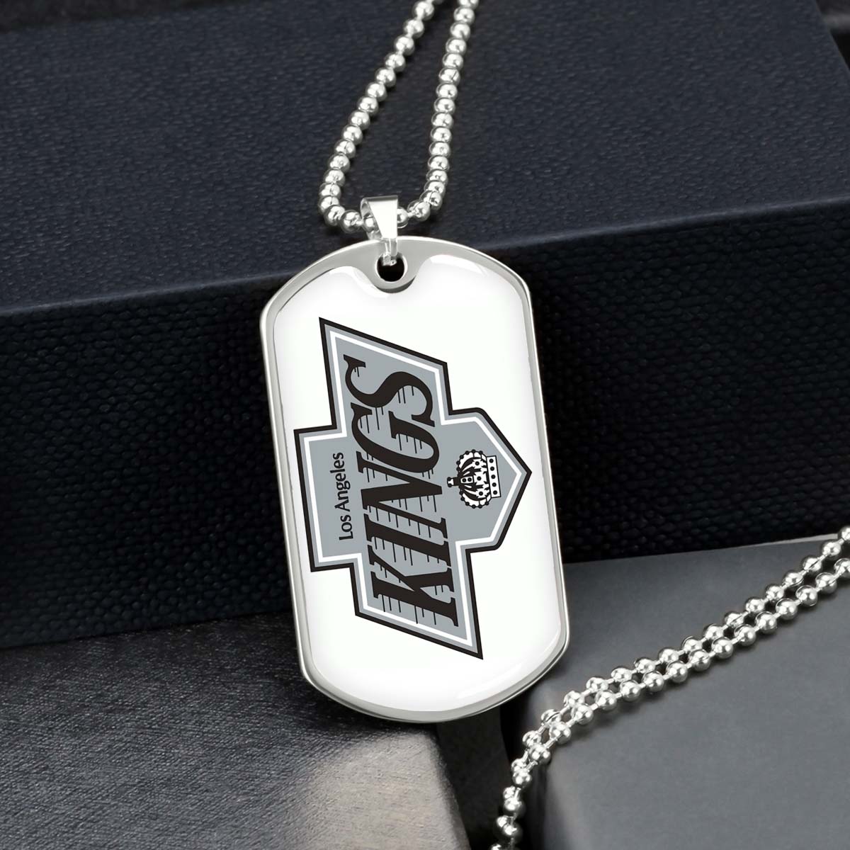 Ice Hockey - HKD032 - Los Angeles Kings - Ice Hockey Dog Tag - Military Ball Chain - Luxury Dog Tag