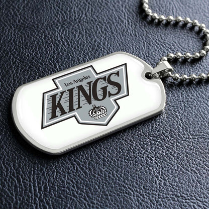 Ice Hockey - HKD032 - Los Angeles Kings - Ice Hockey Dog Tag - Military Ball Chain - Luxury Dog Tag