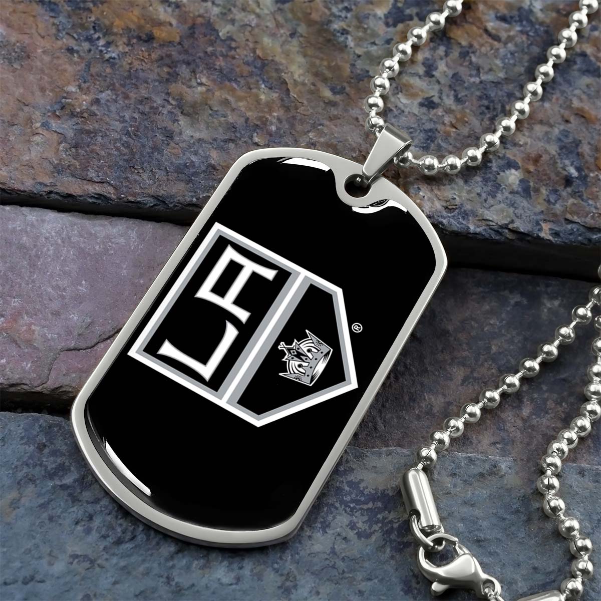 Ice Hockey - HKD033 - Los Angeles Kings - Ice Hockey Dog Tag - Military Ball Chain - Luxury Dog Tag