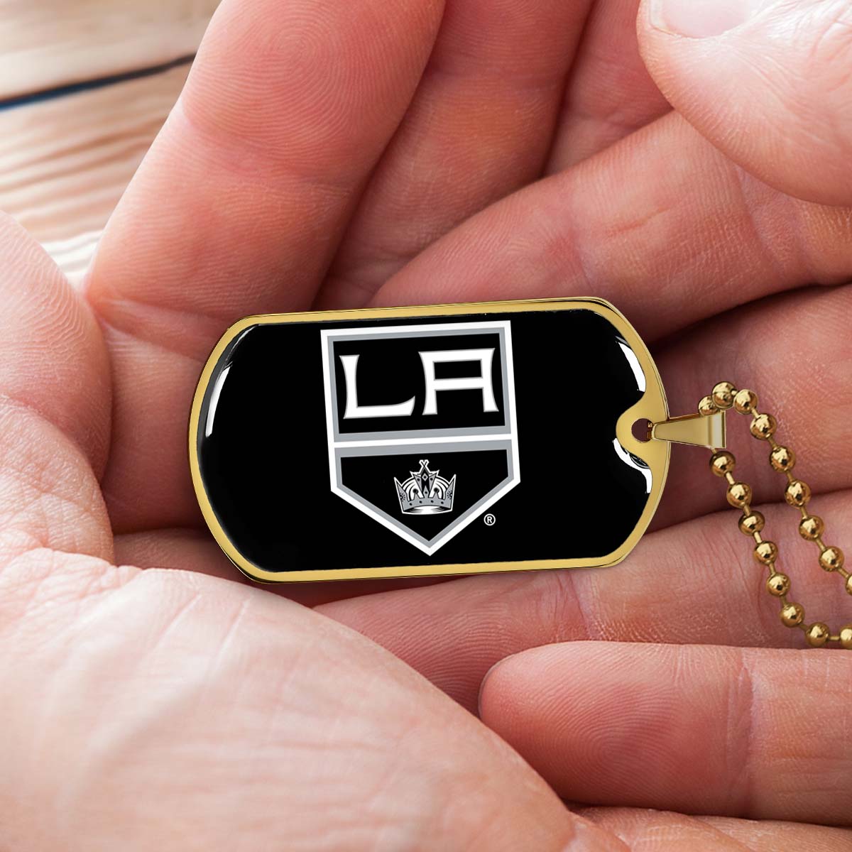 Ice Hockey - HKD033 - Los Angeles Kings - Ice Hockey Dog Tag - Military Ball Chain - Luxury Dog Tag