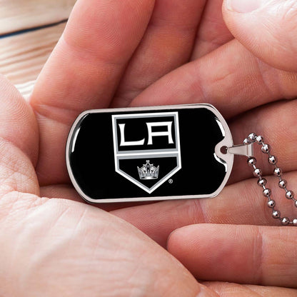 Ice Hockey - HKD033 - Los Angeles Kings - Ice Hockey Dog Tag - Military Ball Chain - Luxury Dog Tag