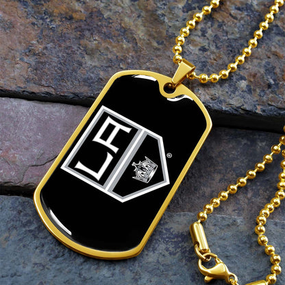 Ice Hockey - HKD033 - Los Angeles Kings - Ice Hockey Dog Tag - Military Ball Chain - Luxury Dog Tag