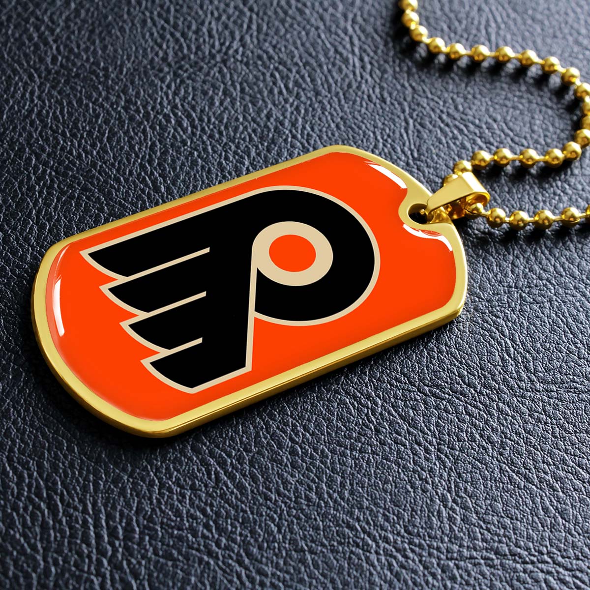 Ice Hockey - HKD034 - Philadelphia Flyers - Ice Hockey Dog Tag - Military Ball Chain - Luxury Dog Tag