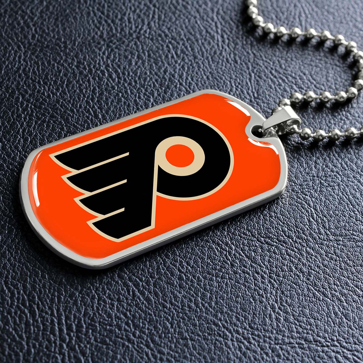 Ice Hockey - HKD034 - Philadelphia Flyers - Ice Hockey Dog Tag - Military Ball Chain - Luxury Dog Tag