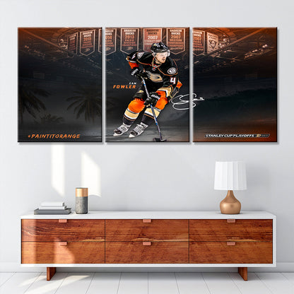 Ice Hockey Team Wall Art - IH5016 - Anaheim Ducks - Cam Fowler - Ice Hockey Team Poster - Ice Hockey Team Canvas