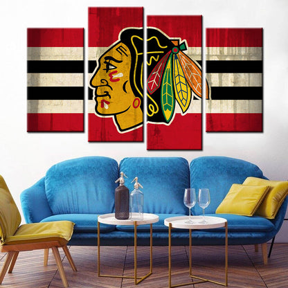 Ice Hockey Team Wall Art - IH5012 - Chicago Blackhawks - Ice Hockey Team Poster - Ice Hockey Team Canvas