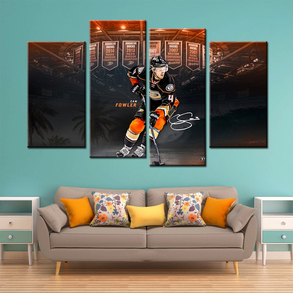Ice Hockey Team Wall Art - IH5016 - Anaheim Ducks - Cam Fowler - Ice Hockey Team Poster - Ice Hockey Team Canvas