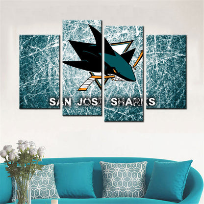 Ice Hockey Team Wall Art - IH5022 - San Jose Sharks - Ice Hockey Team Poster - Ice Hockey Team Canvas