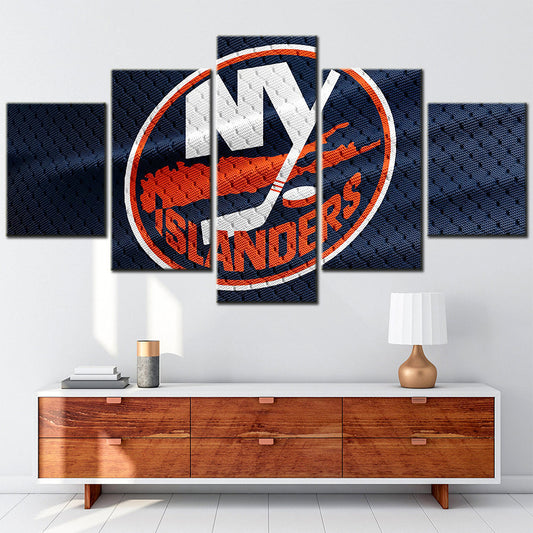 Ice Hockey Team - 5 Pieces Wall Art - IH5004 - New York Islanders - Ice Hockey Team Poster - Ice Hockey Team Canvas
