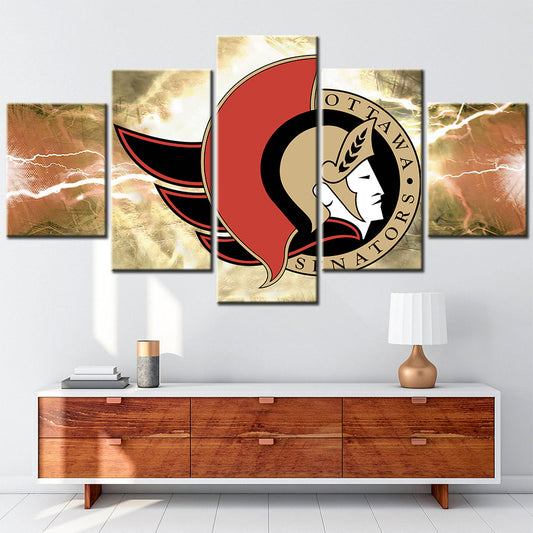 Ice Hockey Team - 5 Pieces Wall Art - IH5005 - Ottawa Senators - Ice Hockey Team Poster - Ice Hockey Team Canvas
