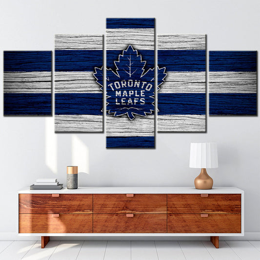 Ice Hockey Team - 5 Pieces Wall Art - IH5007 - Toronto Maple Leafs - Ice Hockey Team Poster - Ice Hockey Team Canvas