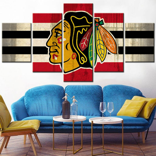 Ice Hockey Team Wall Art - IH5012 - Chicago Blackhawks - Ice Hockey Team Poster - Ice Hockey Team Canvas