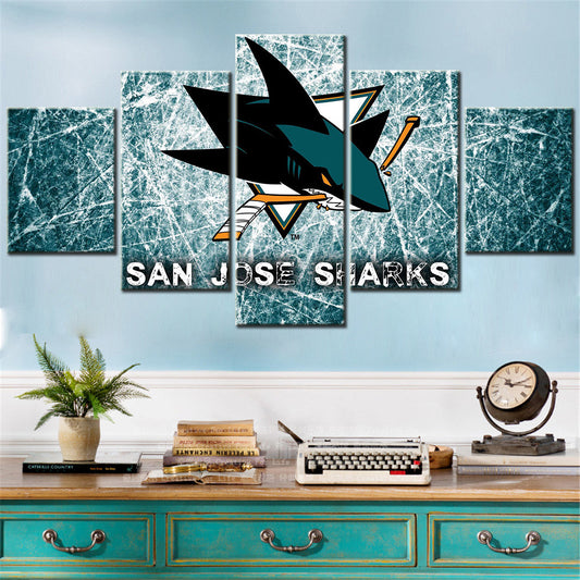 Ice Hockey Team Wall Art - IH5022 - San Jose Sharks - Ice Hockey Team Poster - Ice Hockey Team Canvas