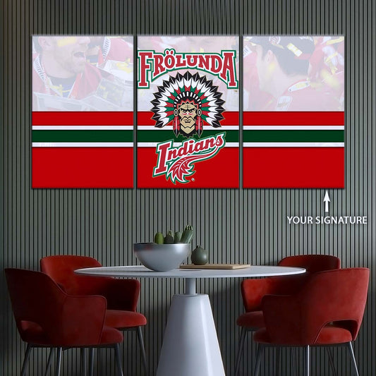 Ice Hockey Team Wall Art - IH5029 - Frolunda Indians - FHC Golden - Ice Hockey Team Poster - Ice Hockey Team Canvas