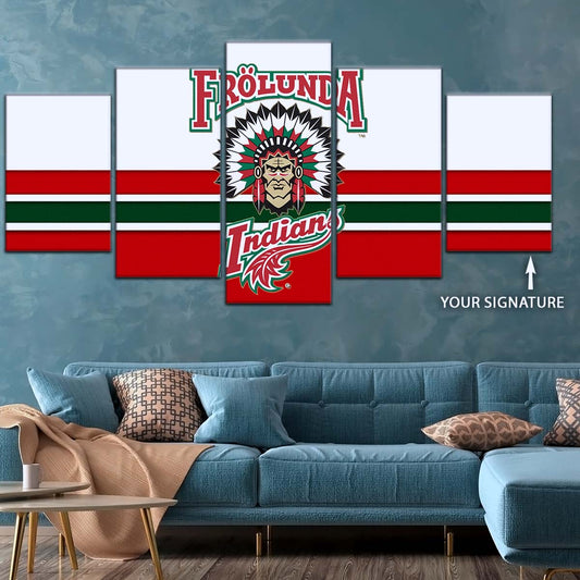 Ice Hockey Team Wall Art - IH5030 - Frolunda Indians - FHC Golden - Ice Hockey Team Poster - Ice Hockey Team Canvas